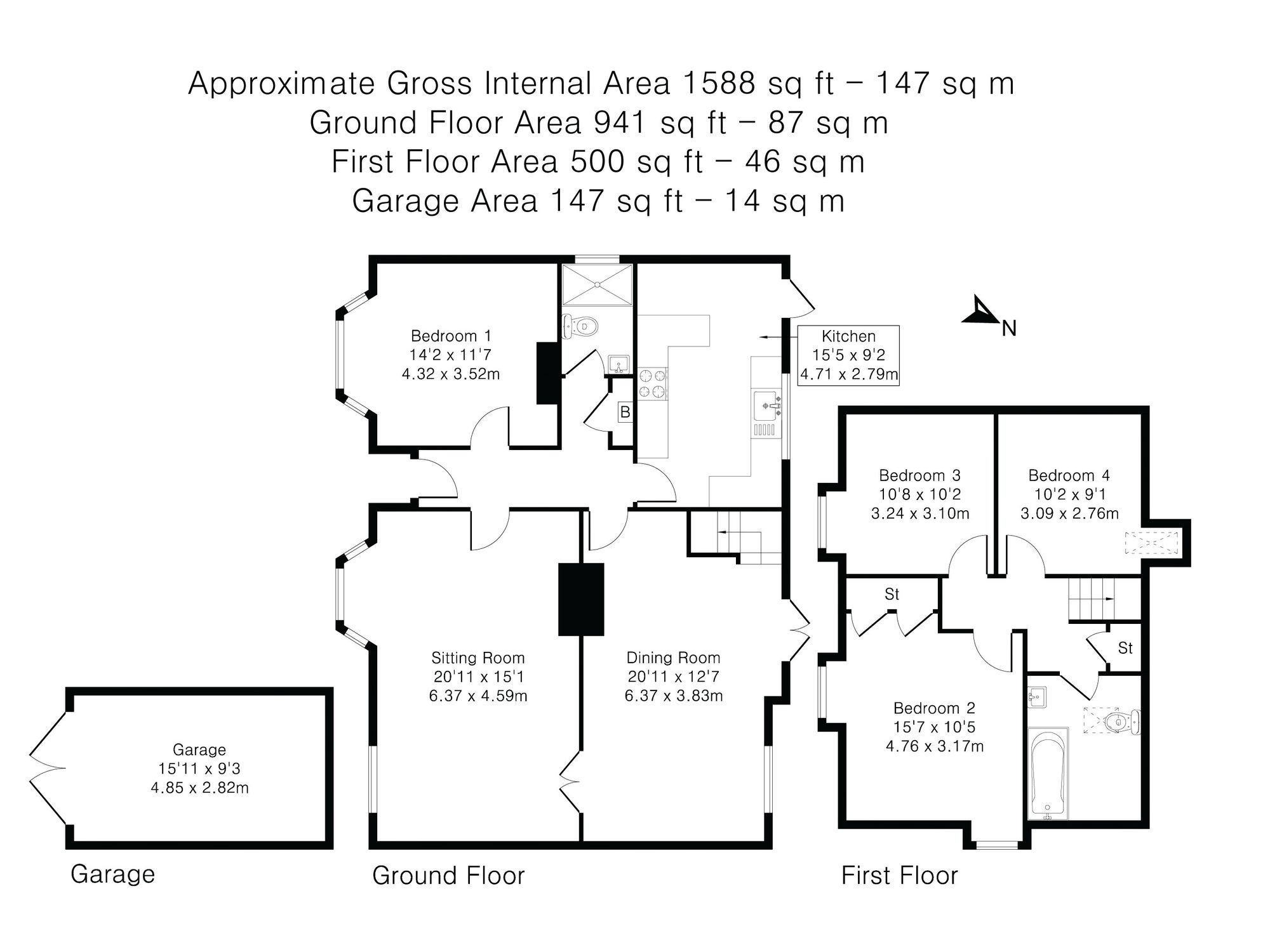 Floorplans for Oakland Way, Flackwell Heath, HP10