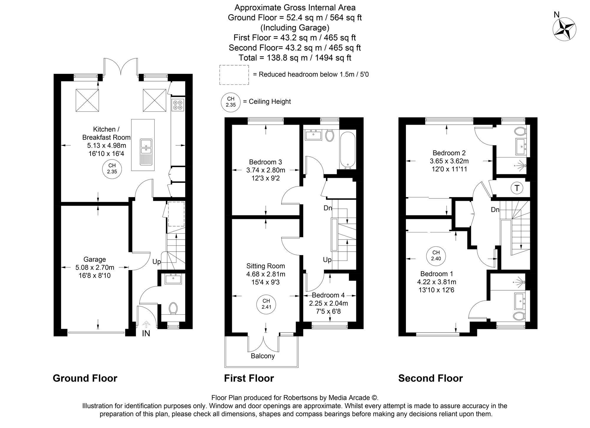 Floorplans for Bassetsbury Lane, High Wycombe, HP11